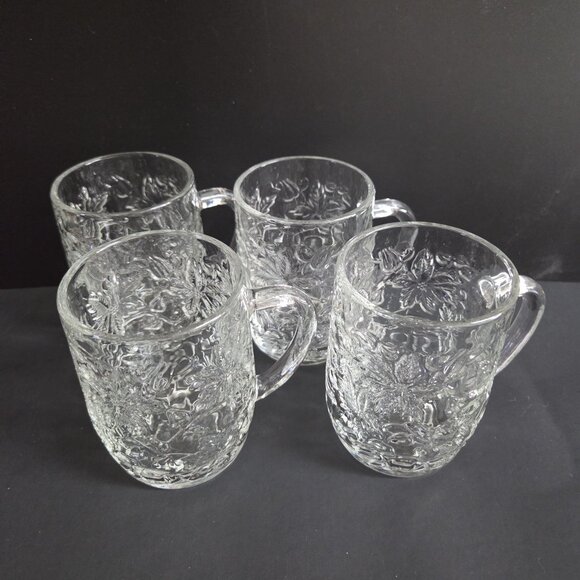 Princess House FANTASIA Vintage Floral Mugs Set of 4 - Picture 2 of 6